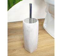 Octavia White Marble & Chrome Collection Toilet Brush & Holder Showerdrape White One Size
