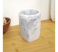 Showerdrape Octavia White Marble & Chrome Tumbler
