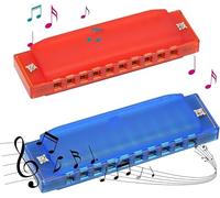 OctBird 2 Pcs Harmonica 10 Hole 20 Tunes Diatonic Harmonica with Storage Bag Suitable for Beginners Homophonic Harmonica, Children’s Gifts, Students Wind Instruments