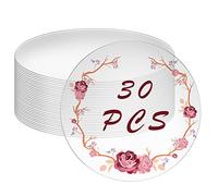 OctBird 30 Pcs Clear Acrylic Sheets, 4 Inches Round Acrylic Discs, 0.1cm Thick Acrylic Blanks Circles, Transparent Acrylic Panel Circle Sheets Signs for Picture Frame Painting DIY