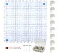 OctBird Crochet Blocking Mats and Pins Set,32 * 32 * 1.5cm Mat Crochet for Beginner