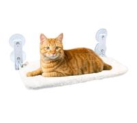 OctBird Plush Cat Hammock White,Cat Window Hammock,Kitten Bed,Cat Window Perches Rest for the Cats,Hanging Kitten Hammock