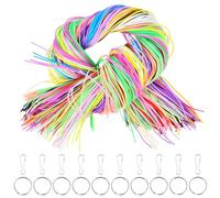 OctBird Scooby Doo 200Pcs Colorful Elastic Bracelet Strings for Scooby Doo with 10 Keychains and 10 Hooks, Accessories for Making Bracelets, Necklaces, Pendants, Keyrings