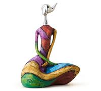 Octdays Art Female Sculpture Figurines, Abstract Woman Statue for Home Decor, Modern Colorful Sculpture Decorations for Living Room Shelf Office Cabinet Accents (Colorful-B)
