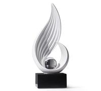 Octdays Modern White Sculptures Home Decor - Resin Abstract Art Statue Centerpiece for Living Room Table Decorations, Bookshelf Dining Room Office TV Stand Decoration (White-C)