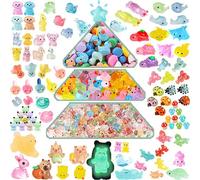 OcTecho 230pcs Mini Glow Resin Animals, 66 Styles Tiny Mixed Luminous Resin Animals, Small Plastic Animal Figures Glow in the Dark for Potted Micro Landscape Fairy Garden Aquarium Dollhouse Decor