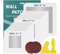 OcTecho 24pcs Wall Repair Kit, 2/4/6inch Aluminum Fiber Mesh Wall Reapair Patch Kit, Self Adhesive Wall Hole Repair Drywall Patch Repair Kit for Quick Fix Broken Walls Repair or Ceiling Filler