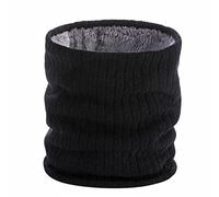 OCTEEN Warmer Neck Gaiter Winter Fleece Windproof Scarves Gaiter Mask For Women Men, Wide Stripe Black, One size
