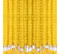OCTERIC 6 Pcs 5 Ft Artificial Marigold Flowers Garland, Dia de Los Muertos Faux Garlands Diwali Decoration with Pendant Bell for Indian American Wedding Party Mantle Decor(Yellow)