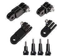 OctinPris 3-Way Adjustable Extension Pivot Arm Adapter Set- Long & Short Straight Joints Connector Convertor 35mm/50mm (2X Same Direction + 2X Reverse) for Gopro Hero Series, SJCAM, GeekPro ect.