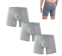 Octipa Mens Incontinence Underwear, Washable Reusable Cotton Octipa Men's Ultra-Absorbent Incontinence Boxer Briefs (3Pcs-H,X-Large)