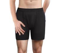 Octipa Men's Ultra-Absorbent Incontinence Boxer Briefs - Leak Proof & Comfortable Incontinence Underwear for Men (Black, X-Large)