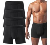 Octipa Men's Ultra-Absorbent Incontinence Boxer Briefs, Leak Proof Reusable Octipa Mens Incontinence Underwear (Black 4PC, 3XL)