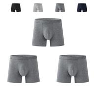 Octipa Men's Ultra-Absorbent Incontinence Boxer Briefs, Leakproof Washable Underwear, 60ml Protection (Dark Gray 3pcs,XL)