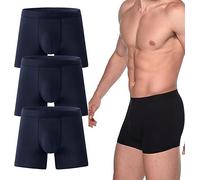 Octipa Men's Ultra-Absorbent Incontinence Boxer Briefs,Mens Incontinence Underwear,Comfort Moisture Wicking Breathable,Leak Proof Reusable (Dark Blue*3, 3XL)