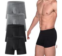 Octipa Men's Ultra-Absorbent Incontinence Boxer Briefs,Mens Incontinence Underwear,Comfortable Leak Proof Washable Reusable Cotton Boxer Brief (Set A-4 Pcs, XL)