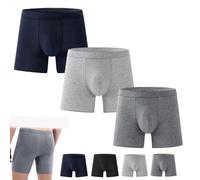Octipa Men's Ultra-Absorbent Incontinence Boxer Briefs, Octipa Mens Incontinence Underwear, Leak Proof Washable Reusable Cotton Boxer Brief (3XL,3PCS C)