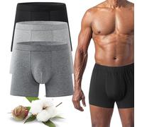 Octipa Men's Ultra-Absorbent Incontinence Boxer Briefs, Octipa Mens Incontinence Underwear, Leakproof, Washable (3Pcs C, L)