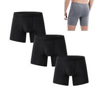 Octipa Men's Ultra-Absorbent Incontinence Boxer Briefs, Reusable Orykas Mens Incontinence Underwear (3Pcs-F,Large)