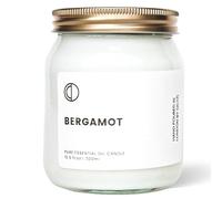 OCTŌ Bergamot Candle 300ml | Essential Oil Scented Jar Candle 10.5oz - 60 Hours Long Burning 100% Natural Soy Wax | Handmade in UK
