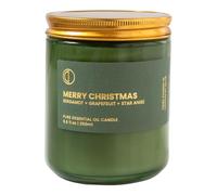 OCTŌ Merry Christmas Candle | Bergamot + Grapefruit + Star Anise | Long Burning 100% Natural Candle up to 45 Hours