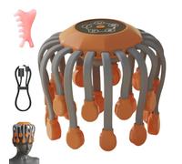 Octo Relax Head Massager,Octorelax Head Massagers, Electric Octorelax Anti Stress Massager with 24 Message Heads,Portable 360° Smart Electric Massagers with 5 Modes(Orange-20heads,Srandard Power)