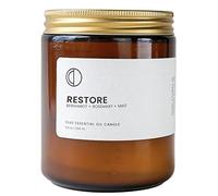 OCTŌ Restore Bergamot + Rosemary + Spearmint + Lemon | Scented Candle. Made with Essential Oils and Soy Wax. 250ml