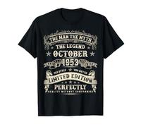 October 1953 72nd Birthday 72 Year Old Bday Gifts for Men T-Shirt