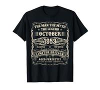 October 1953 72nd Birthday Gifts for Men 72 Year Old Bday T-Shirt