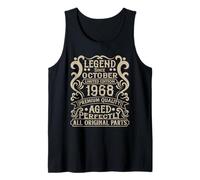 October 1968 57th Birthday Decorations Vintage 57 Birthday Tank Top