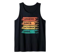 October 1968 57th Birthday Decorations Vintage 57 Birthday Tank Top