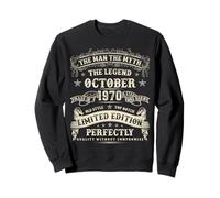 October 1970 55th Birthday 55 Year old Bday Gifts For Men Sweatshirt