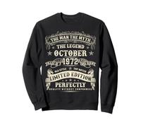 October 1972 53rd Birthday 53 Year old Bday Gifts For Men Sweatshirt