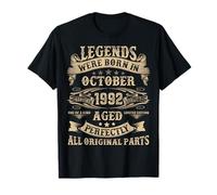 October 1992 33 Year Old Bday Gifts for Men 33rd Birthday T-Shirt