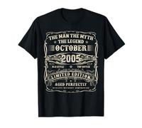 October 2005 20th Birthday Gifts for Men 20 Year Old Bday T-Shirt