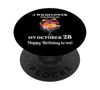 October 28th Birth Flower Marigold Cosmos Bouquet Birthday PopSockets Adhesive PopGrip