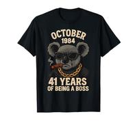 October 41st Birthday Men Women 1984 Awesome Panda Lovers T-Shirt