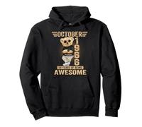 October 59th Birthday Men Women 1966 Awesome Teddy Bear Pullover Hoodie