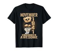 October 84th Birthday Men Women 1941 Awesome Teddy Bear T-Shirt