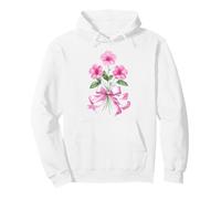 October Birth Flower Cosmos Watercolor Bouquet Pullover Hoodie