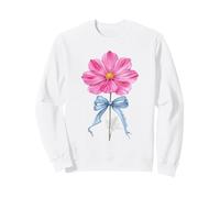 October Birth Flower Pink Cosmos Watercolor Sweatshirt