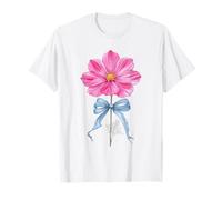 October Birth Flower Pink Cosmos Watercolor T-Shirt