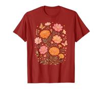 October Birth Flowers Marigold Cosmos Botanical Wildflowers T-Shirt