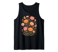 October Birth Flowers Marigold Cosmos Botanical Wildflowers Tank Top