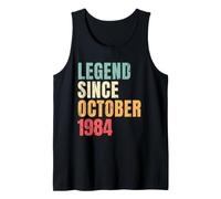 October Birthday 1984 Legend Since October 1984 Retro Tank Top