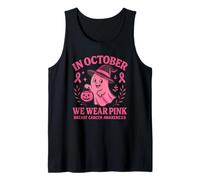 October Ghost Breast Cancer Awareness Wear Pink Design Tank Top