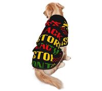October Is Black History Month 2023 Dog Costumes Puppy Hoodies Pullover Sweatshirt Winter Coat Pet Clothes For Small Dogs Cats 2xl