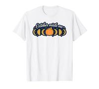 October Made me Lover Patch Visit Pumpkin Spice Latte Value Graphic T-Shirt, Men, White, XL