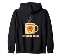 October Mom Cosmos Marigold Coffee Mug Fall Birth Flower Zip Hoodie
