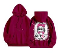 October Pink Breast Cancer Awareness T-Shirt,This is My Fighting Shirt T-Shirt Ribbon Tops Tshirt Research UK Race for Life Women's Gifts Woman Female Funny Support (Wine,XXL)